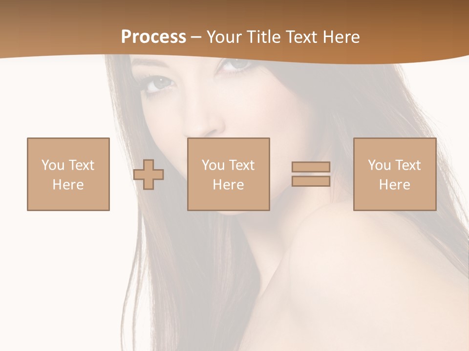 Vertical Brunette Portrait PowerPoint Template