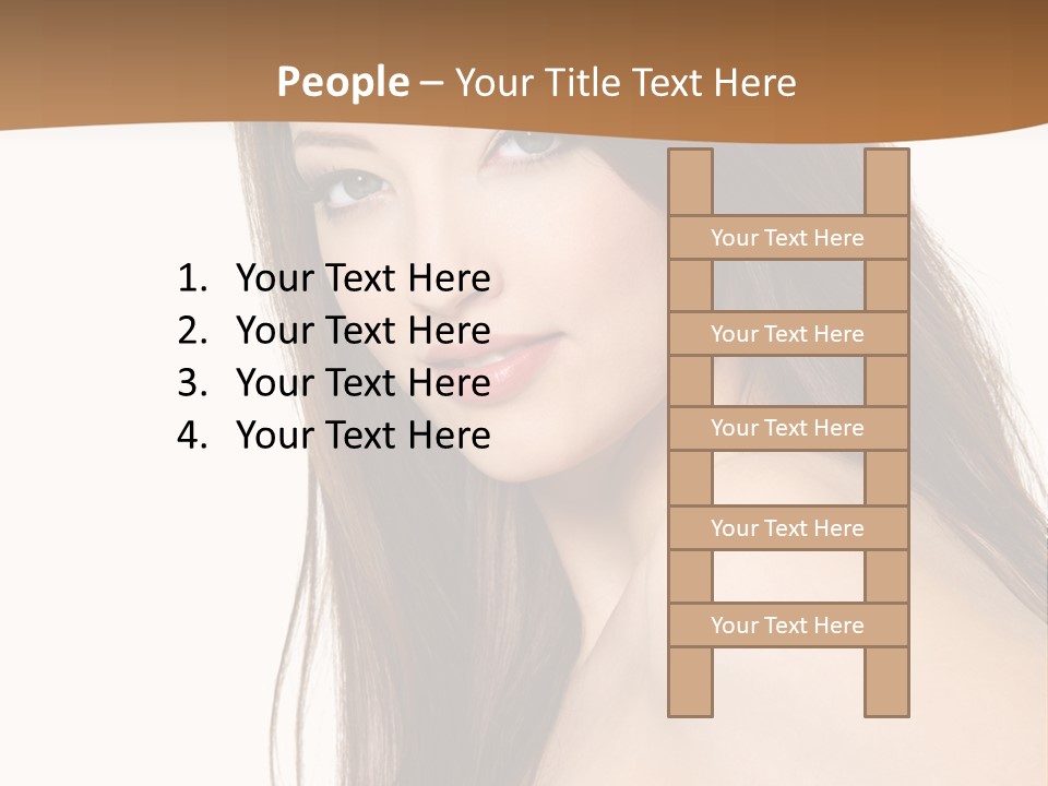 Vertical Brunette Portrait PowerPoint Template