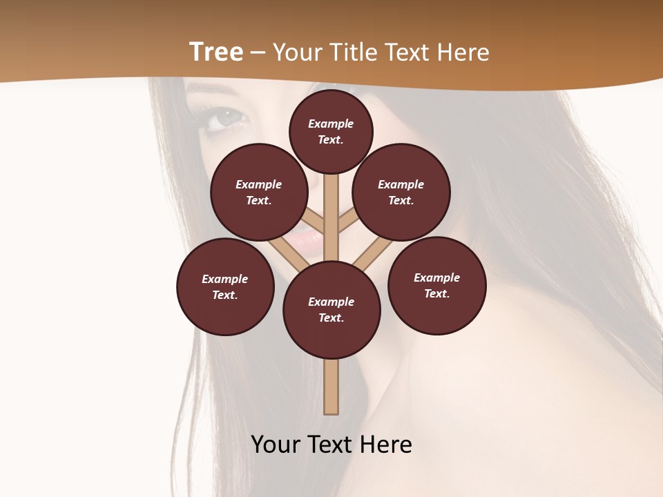 Vertical Brunette Portrait PowerPoint Template