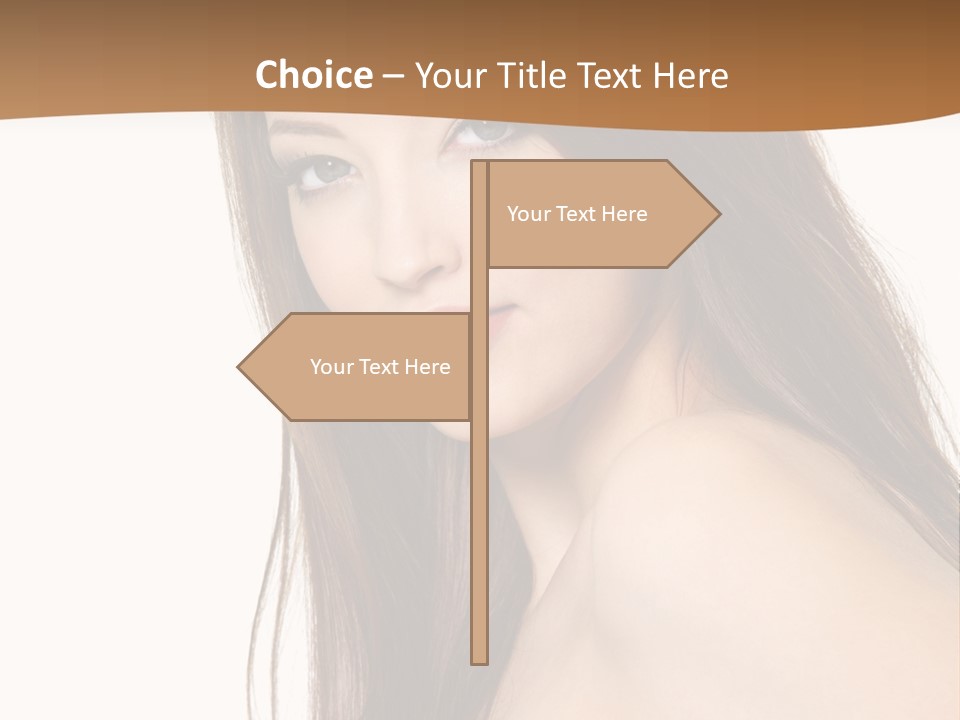 Vertical Brunette Portrait PowerPoint Template