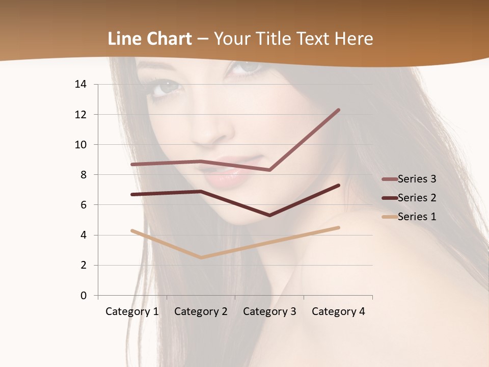Vertical Brunette Portrait PowerPoint Template