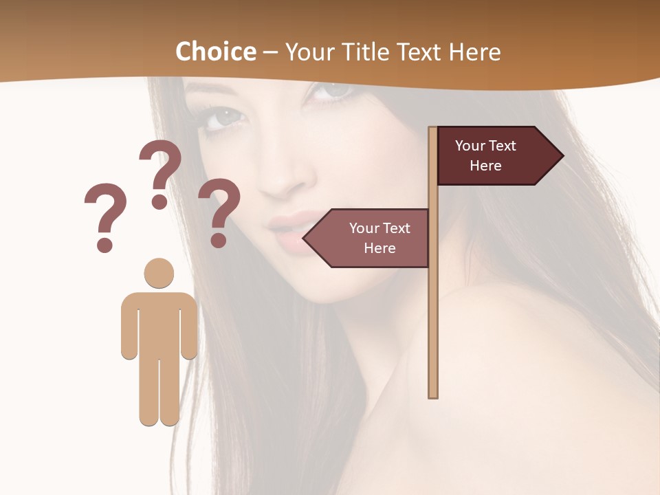 Vertical Brunette Portrait PowerPoint Template