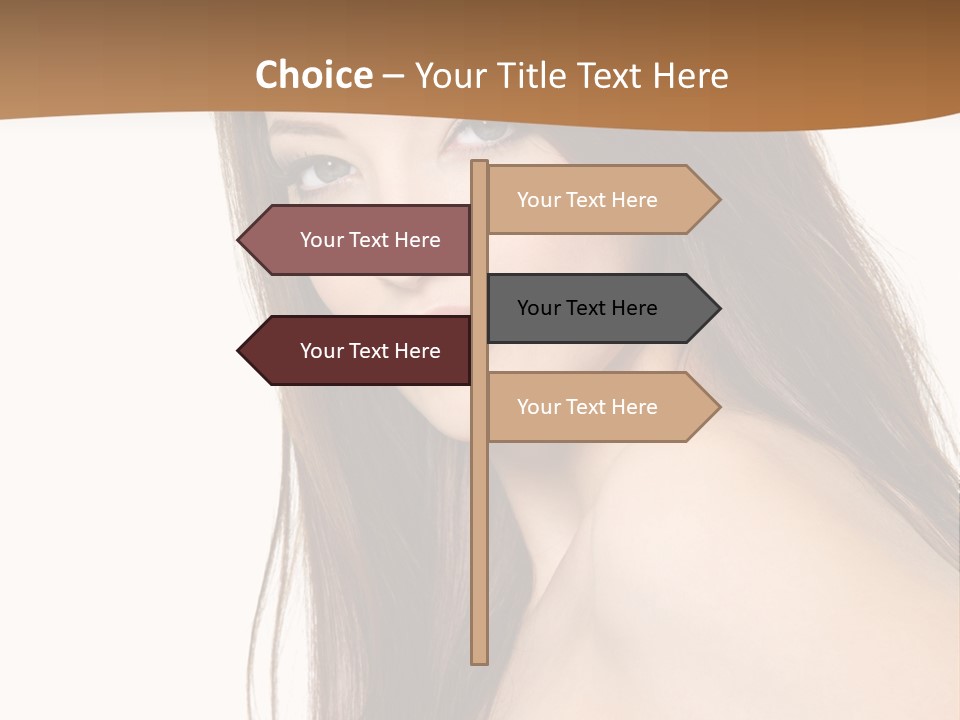 Vertical Brunette Portrait PowerPoint Template