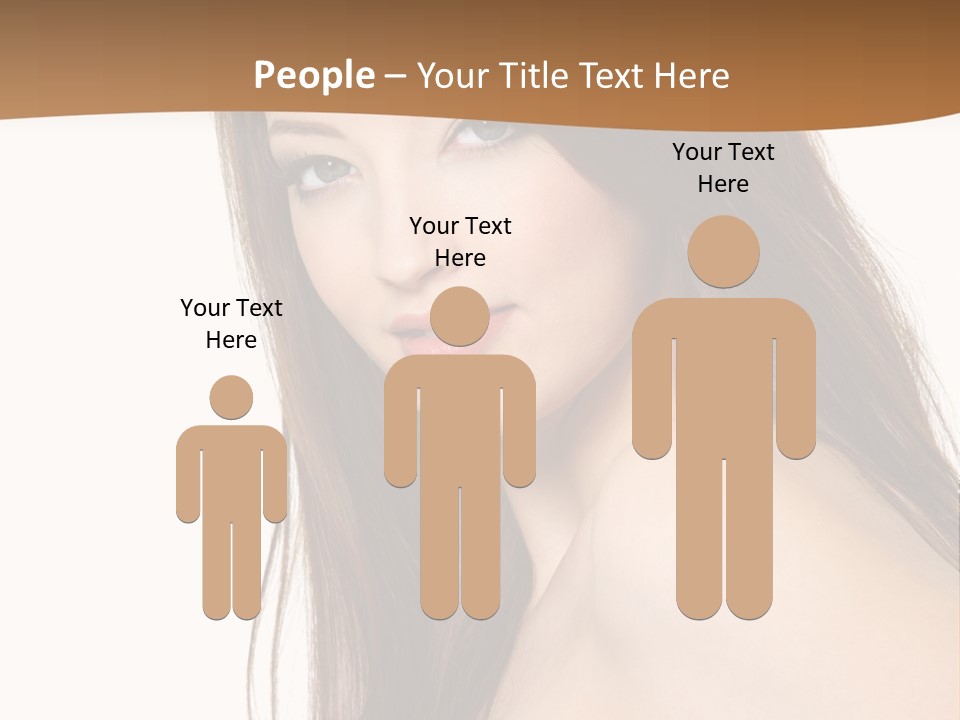 Vertical Brunette Portrait PowerPoint Template