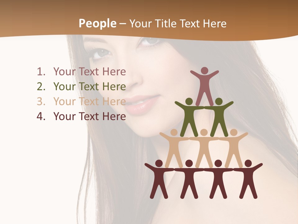 Vertical Brunette Portrait PowerPoint Template