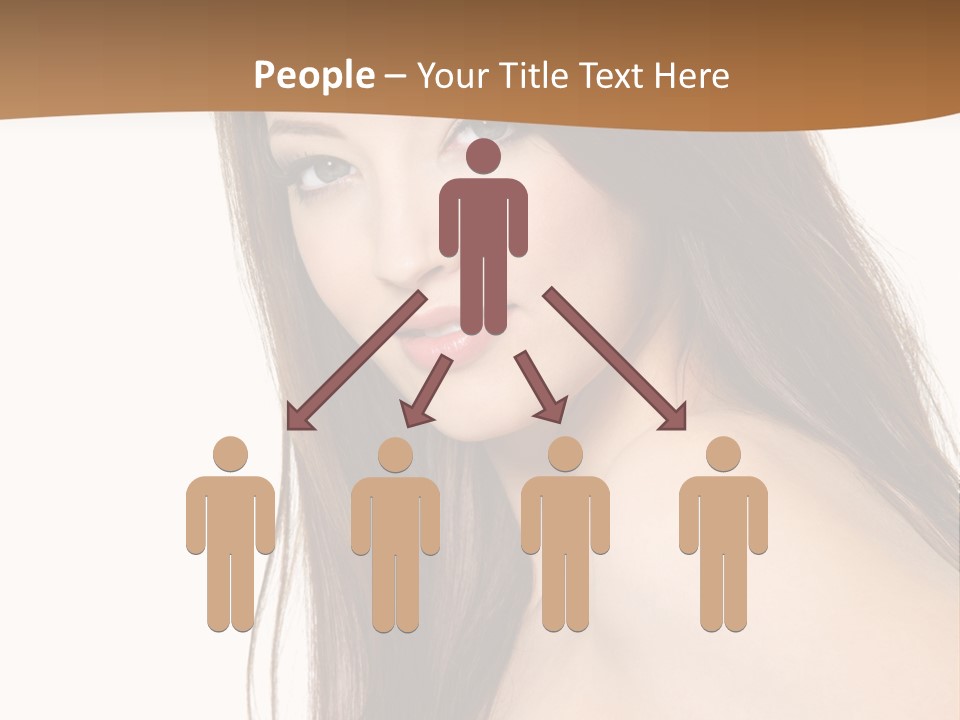 Vertical Brunette Portrait PowerPoint Template