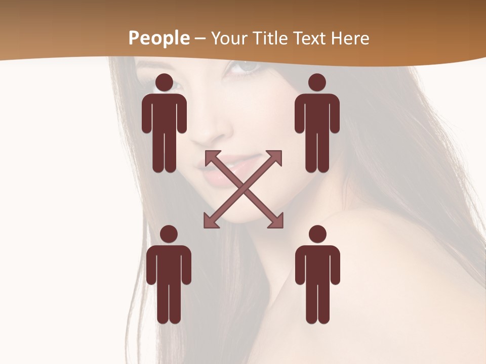 Vertical Brunette Portrait PowerPoint Template