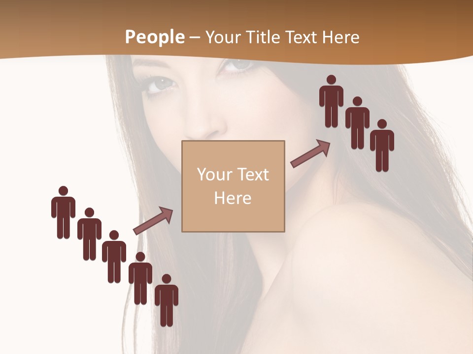 Vertical Brunette Portrait PowerPoint Template