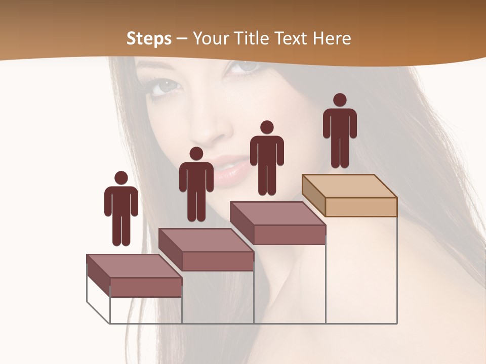 Vertical Brunette Portrait PowerPoint Template