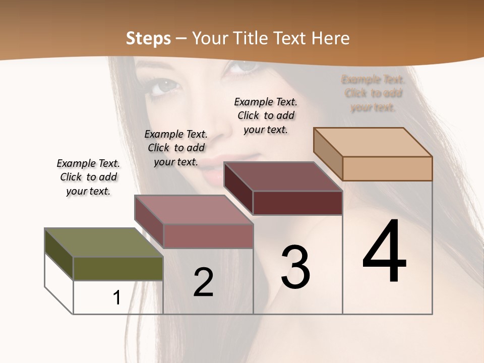Vertical Brunette Portrait PowerPoint Template