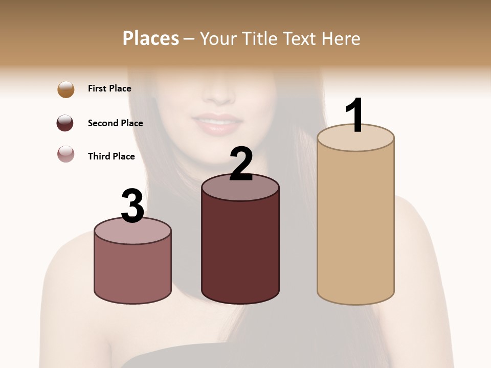 Woman Isolated Cute PowerPoint Template