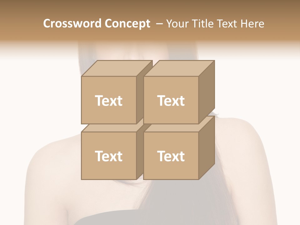 Woman Isolated Cute PowerPoint Template