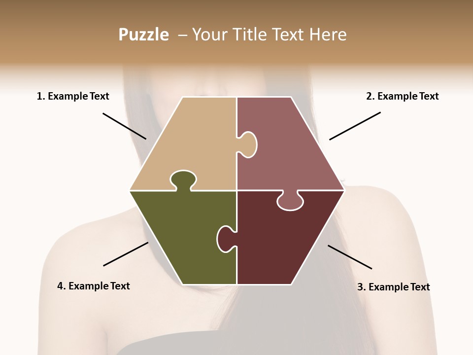 Woman Isolated Cute PowerPoint Template