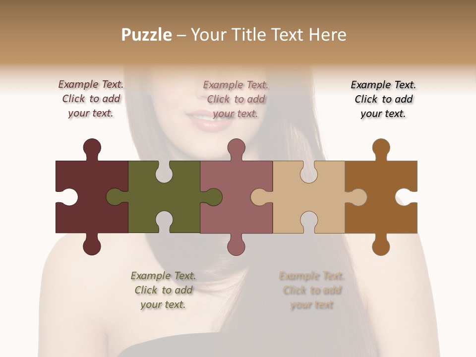 Woman Isolated Cute PowerPoint Template