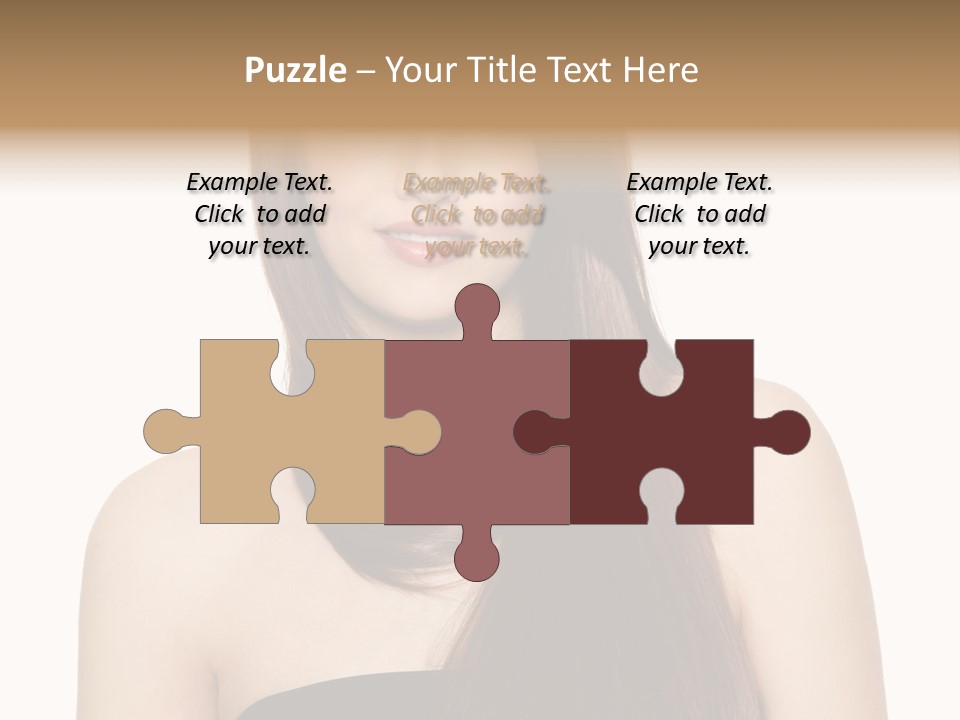 Woman Isolated Cute PowerPoint Template