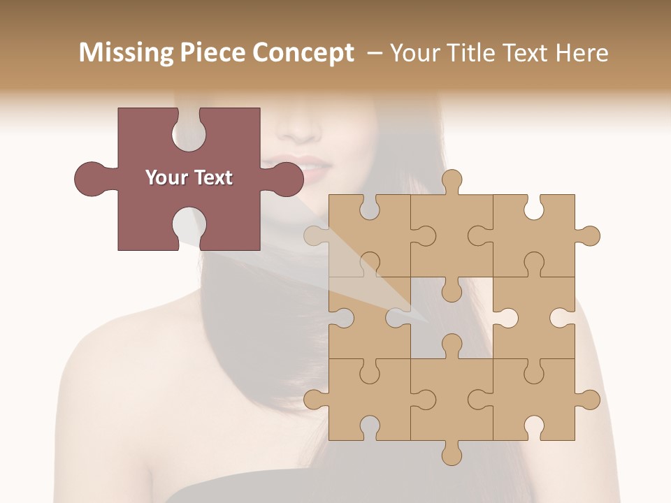 Woman Isolated Cute PowerPoint Template