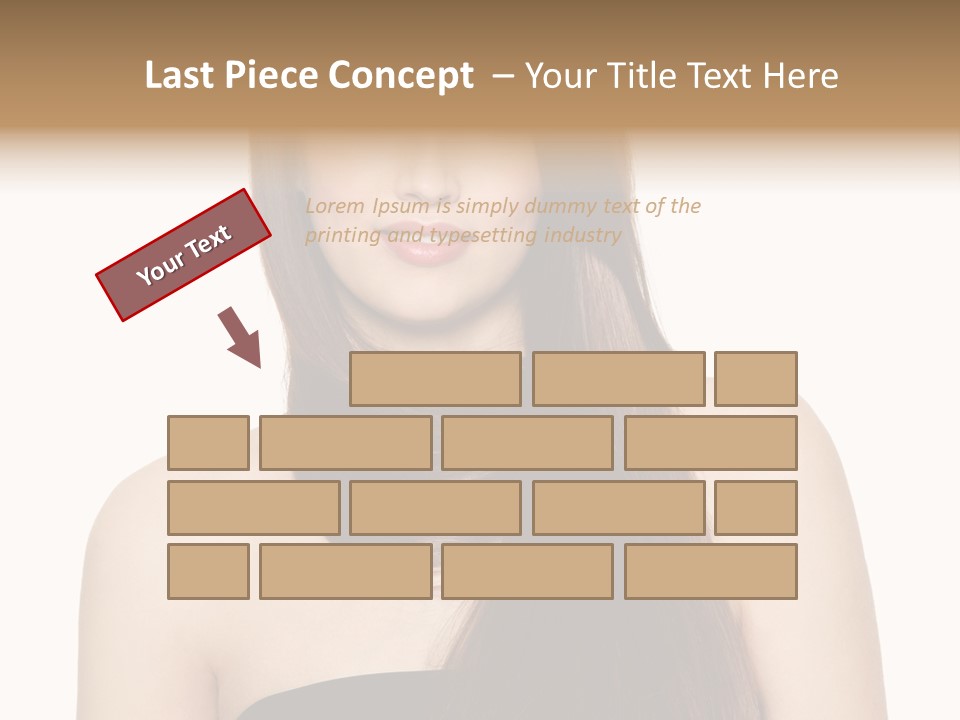Woman Isolated Cute PowerPoint Template