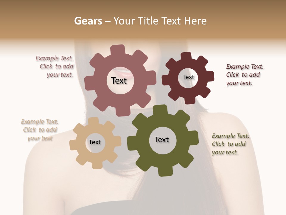 Woman Isolated Cute PowerPoint Template