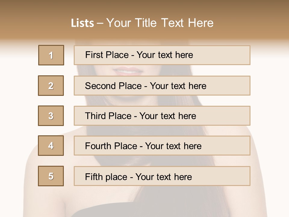 Woman Isolated Cute PowerPoint Template