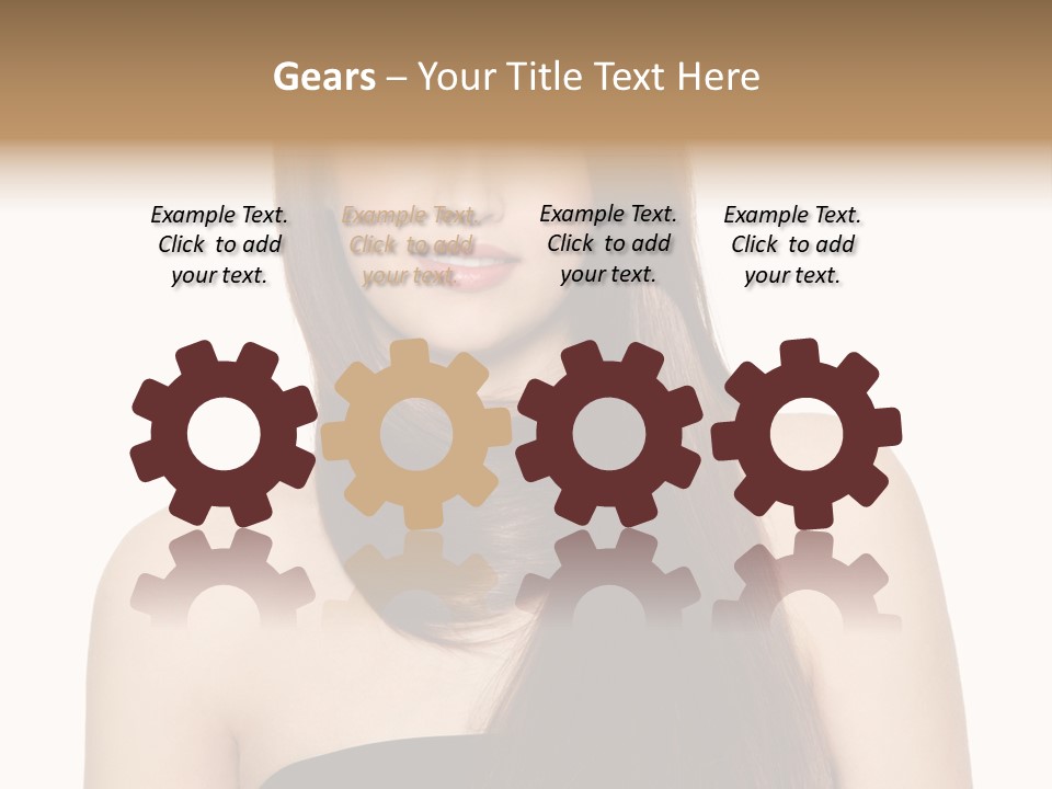 Woman Isolated Cute PowerPoint Template