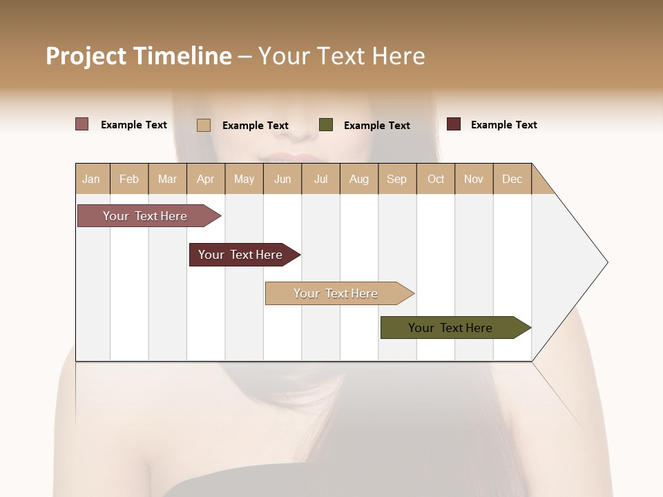 Woman Isolated Cute PowerPoint Template