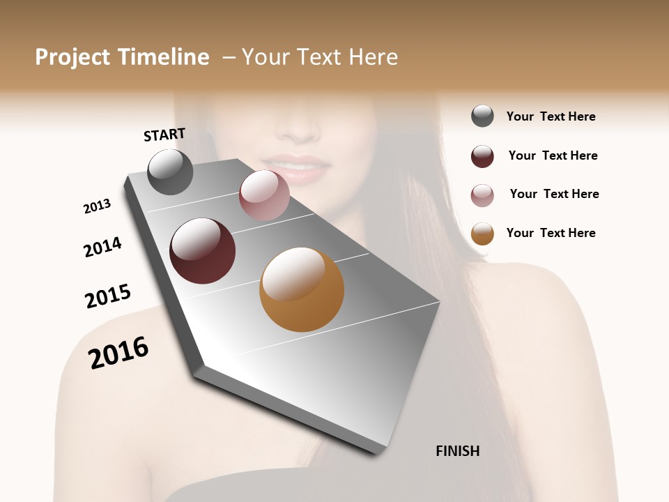 Woman Isolated Cute PowerPoint Template