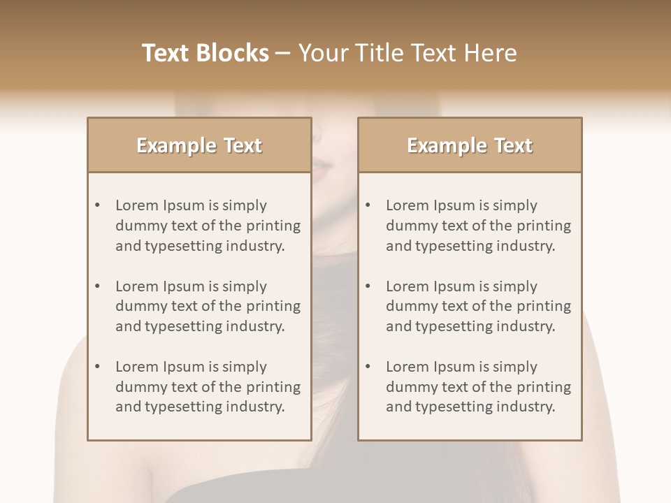 Woman Isolated Cute PowerPoint Template