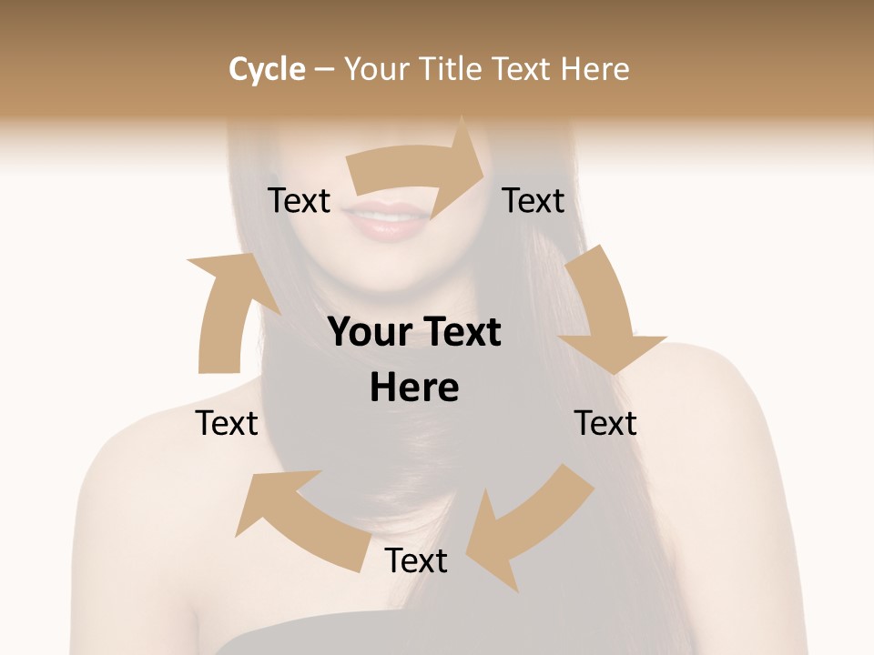 Woman Isolated Cute PowerPoint Template