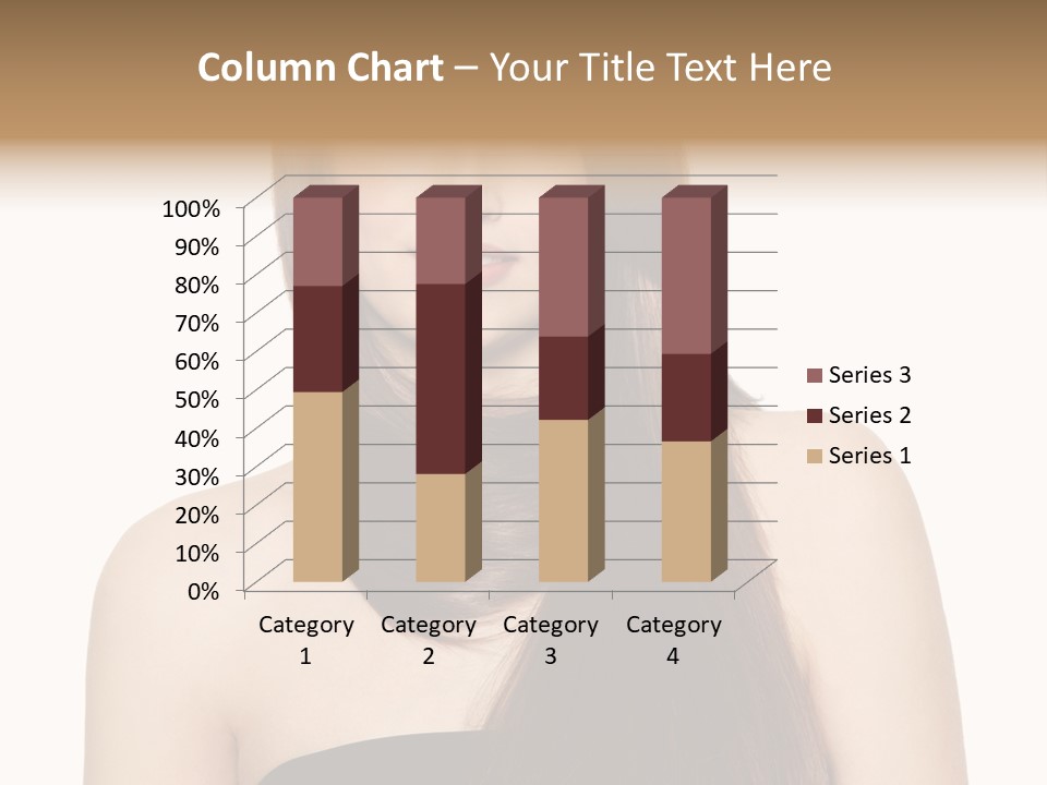 Woman Isolated Cute PowerPoint Template