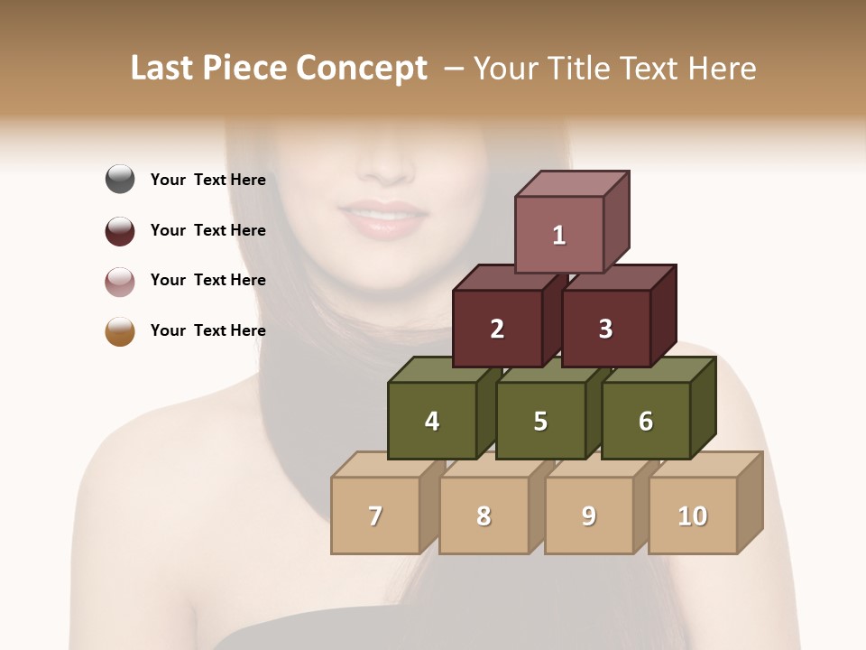 Woman Isolated Cute PowerPoint Template