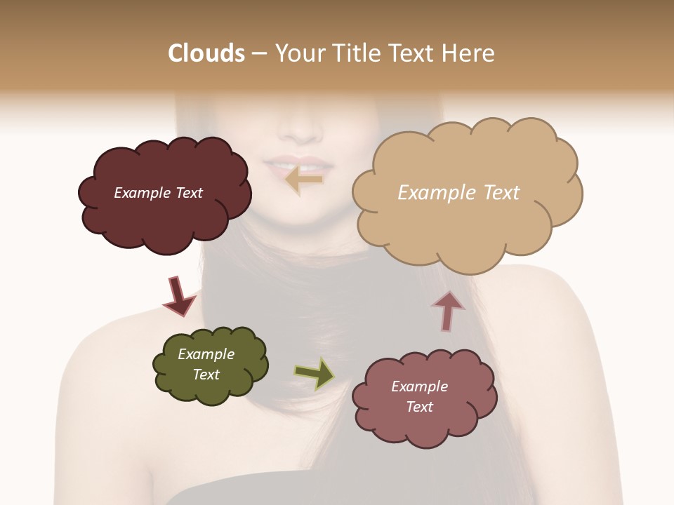 Woman Isolated Cute PowerPoint Template