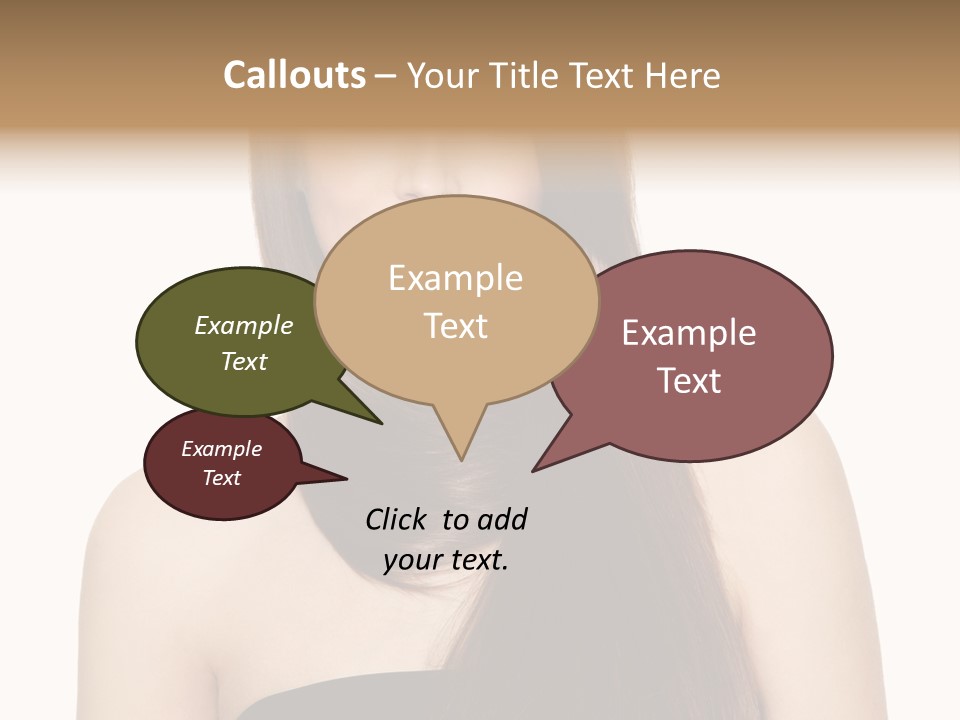 Woman Isolated Cute PowerPoint Template