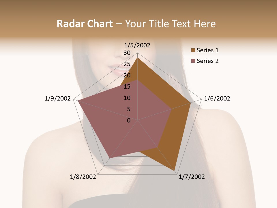 Woman Isolated Cute PowerPoint Template