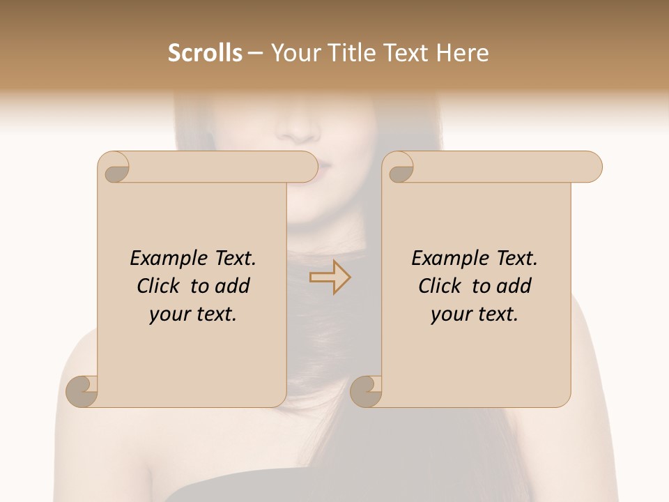Woman Isolated Cute PowerPoint Template