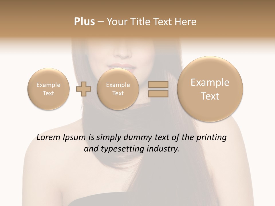 Woman Isolated Cute PowerPoint Template