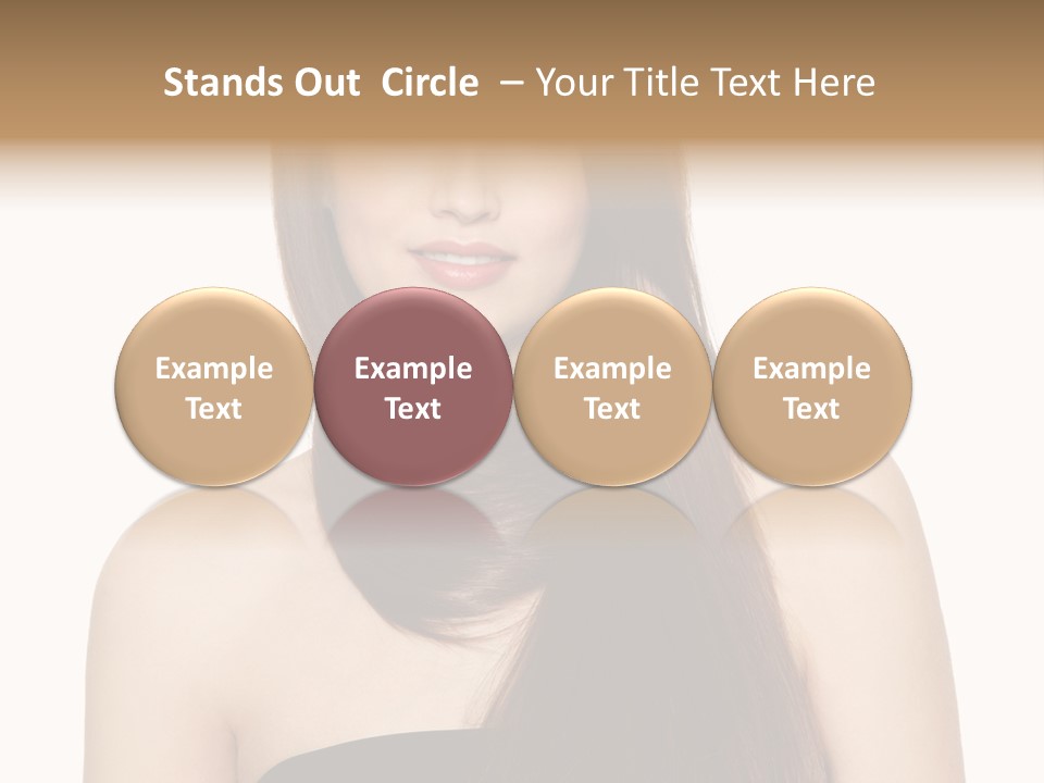 Woman Isolated Cute PowerPoint Template