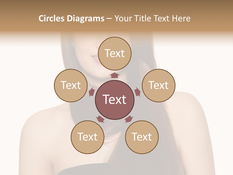 Woman Isolated Cute PowerPoint Template