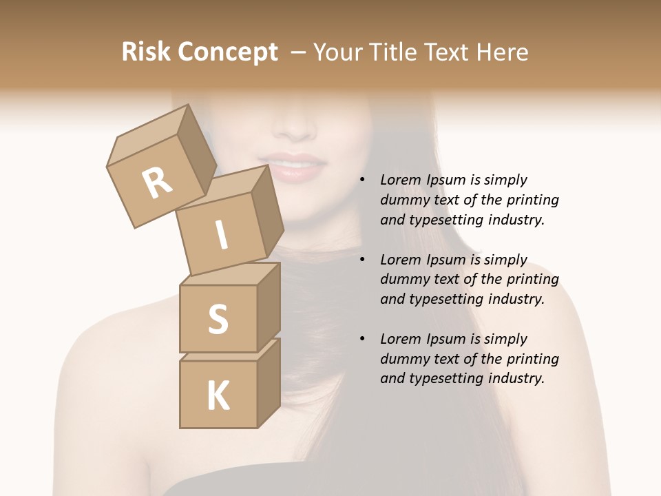 Woman Isolated Cute PowerPoint Template