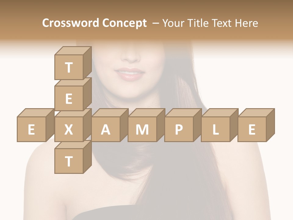 Woman Isolated Cute PowerPoint Template