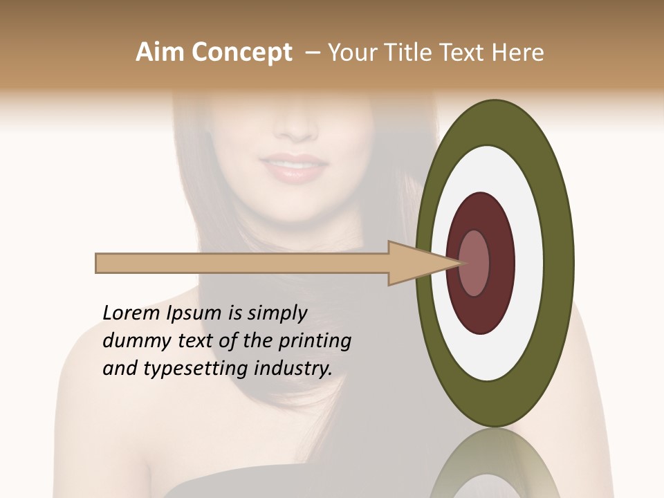 Woman Isolated Cute PowerPoint Template