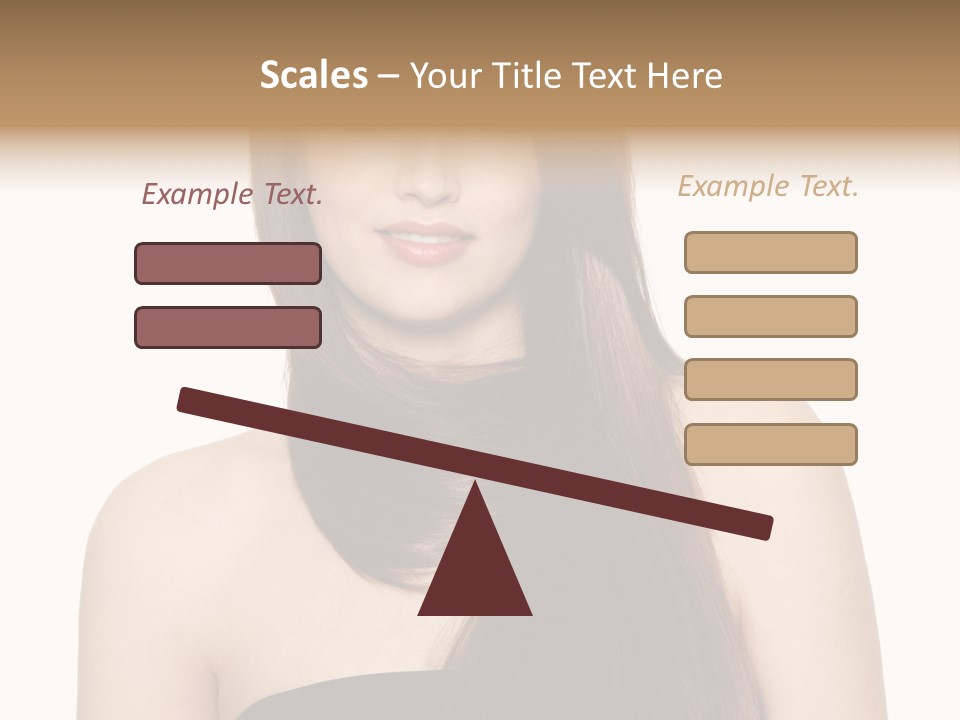 Woman Isolated Cute PowerPoint Template