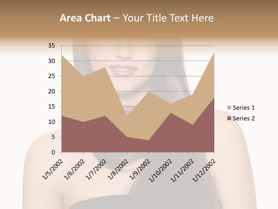 Woman Isolated Cute PowerPoint Template