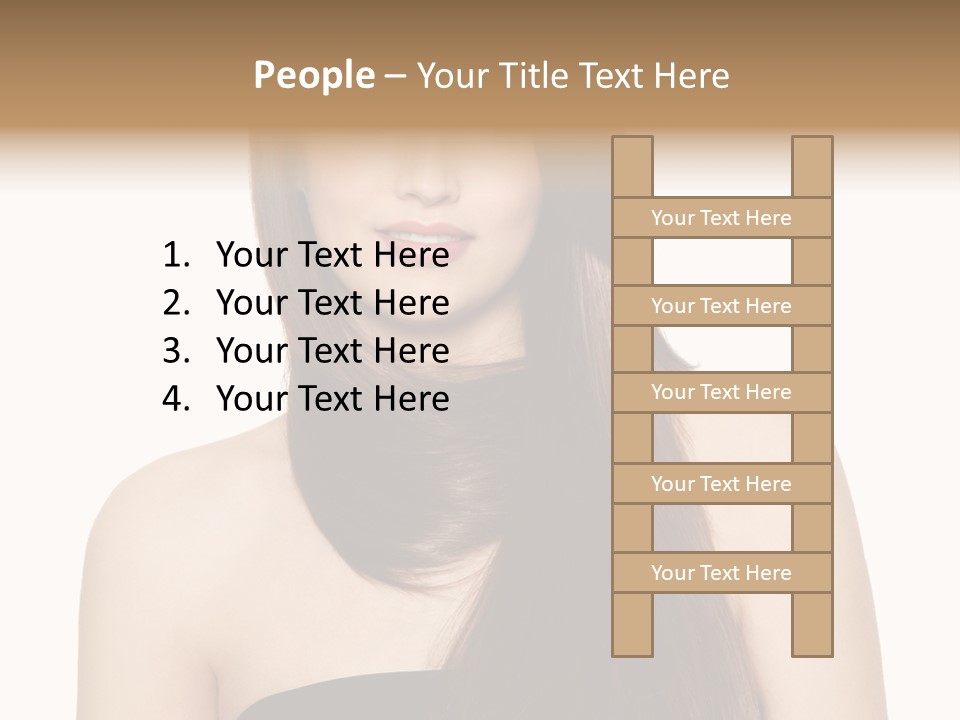 Woman Isolated Cute PowerPoint Template