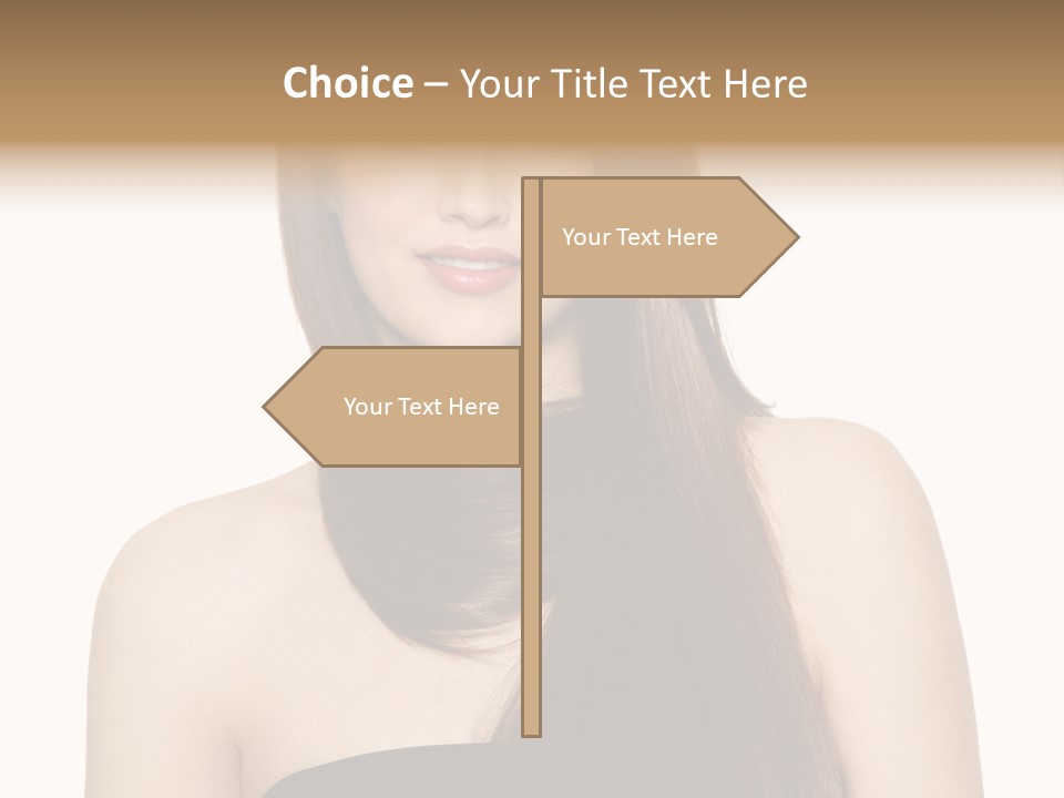 Woman Isolated Cute PowerPoint Template