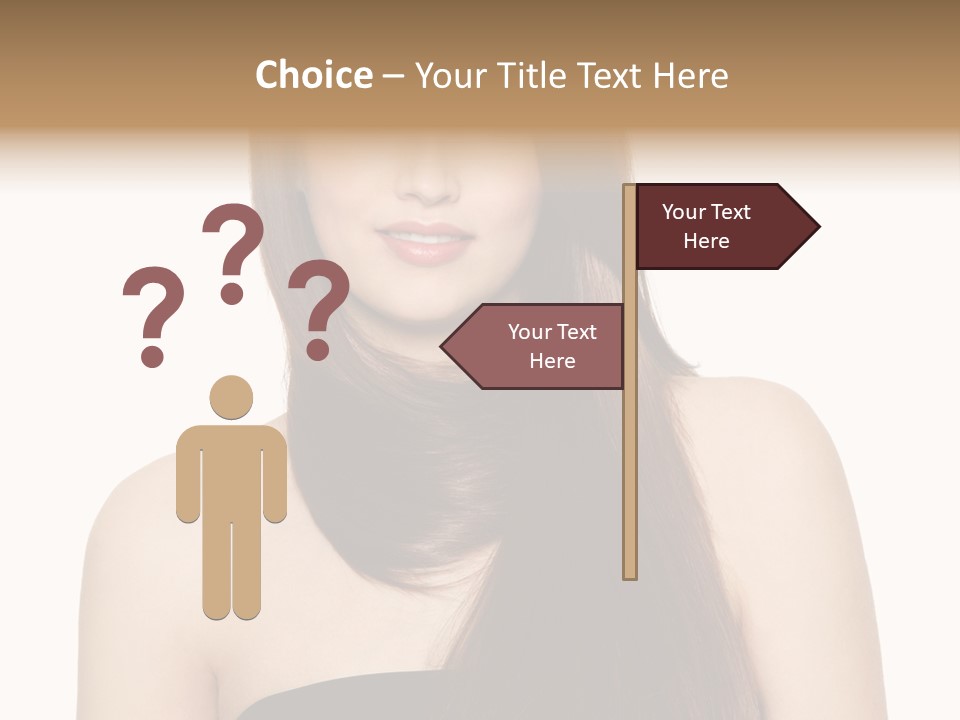 Woman Isolated Cute PowerPoint Template