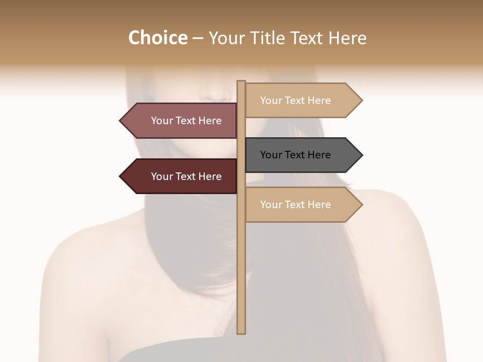 Woman Isolated Cute PowerPoint Template