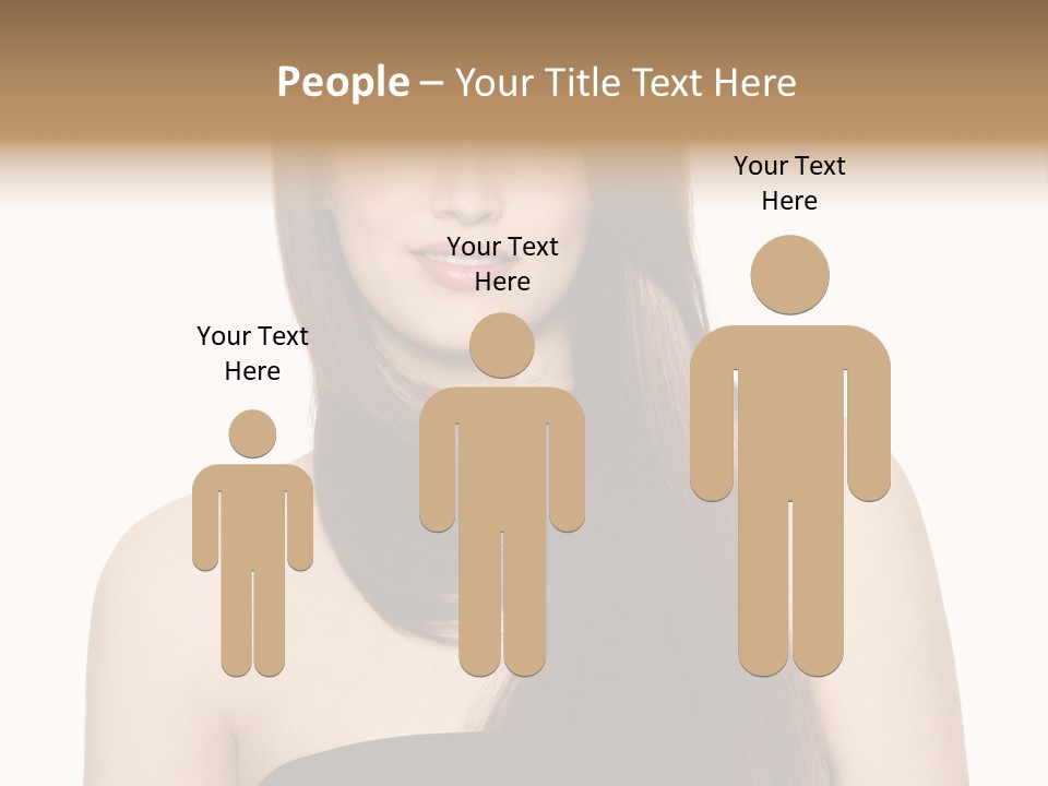 Woman Isolated Cute PowerPoint Template