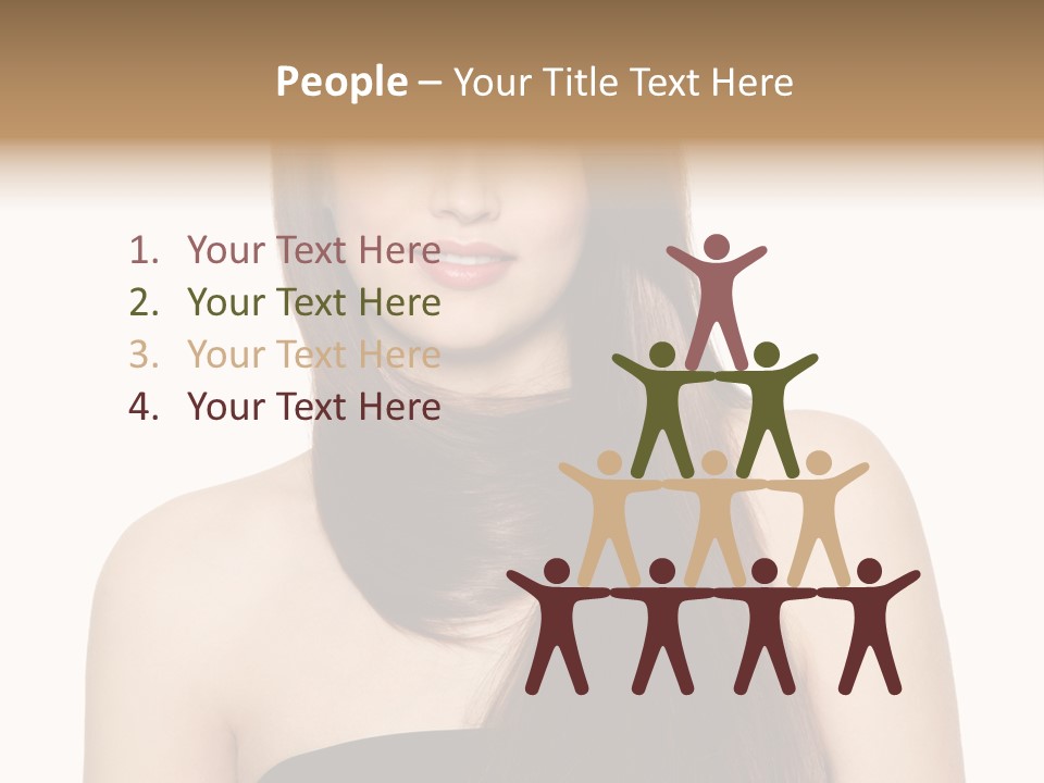 Woman Isolated Cute PowerPoint Template