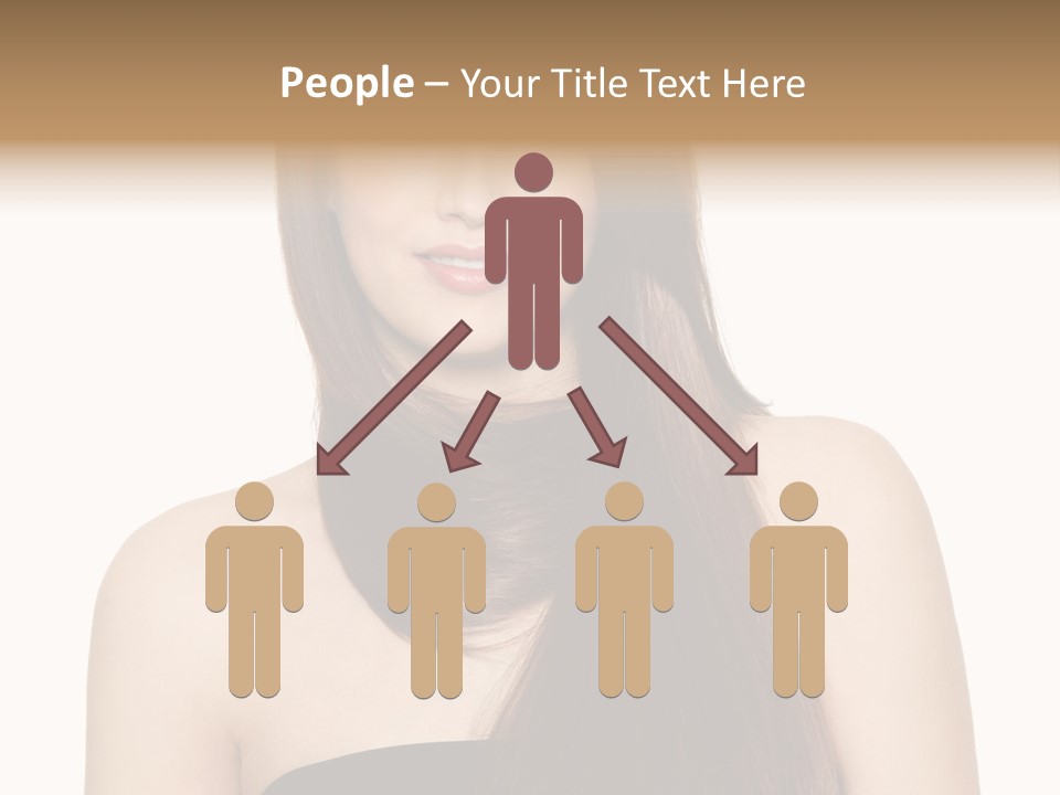 Woman Isolated Cute PowerPoint Template