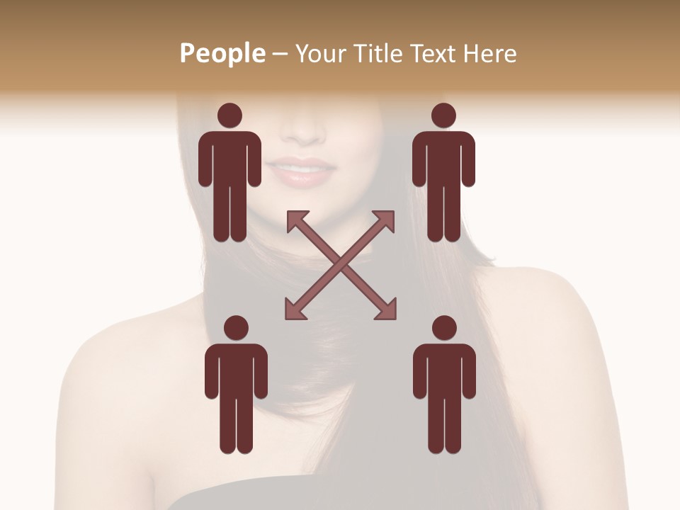 Woman Isolated Cute PowerPoint Template